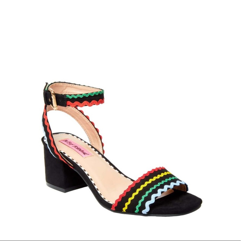 Betsey Johnson Farrah Strappy Colorful Heels
